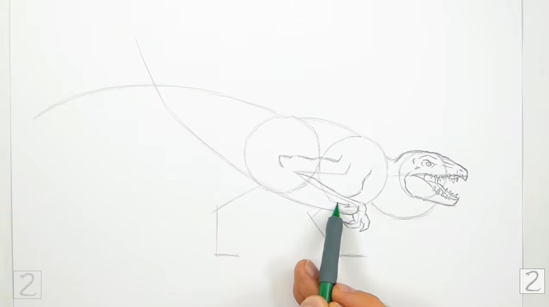 How to Begin Drawing Mutadon Front Arms