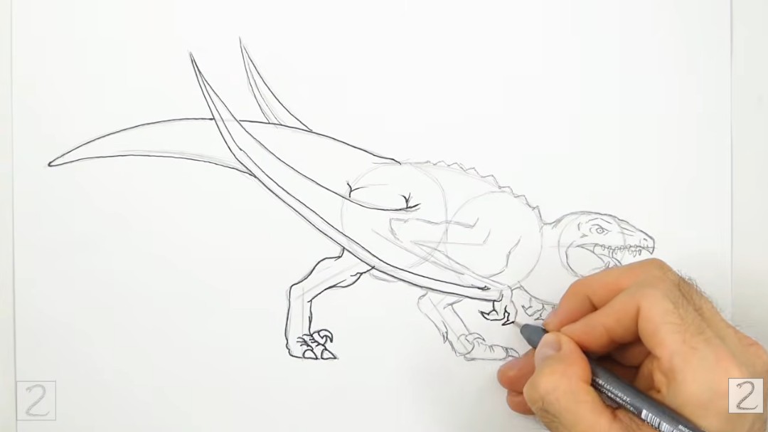 How to Ink Mutadon Sketch