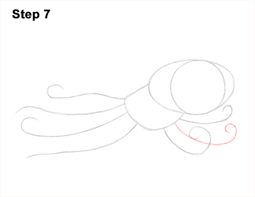 How to Draw an Octopus Swimming Tentacles 7