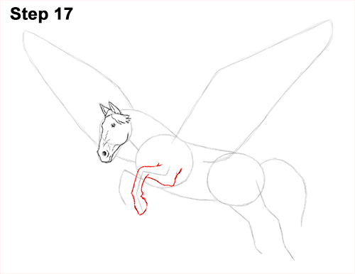 Draw Pegasus Horse Wings 17