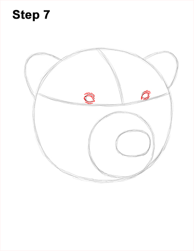 How to Draw a Polar Bear Portrait Head Face 7