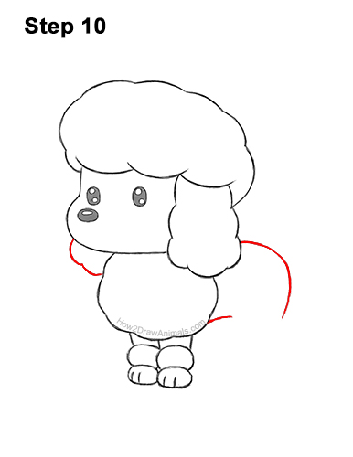 How to Draw a Cute Cartoon Poodle Puppy Dog Chibi Kawaii 10