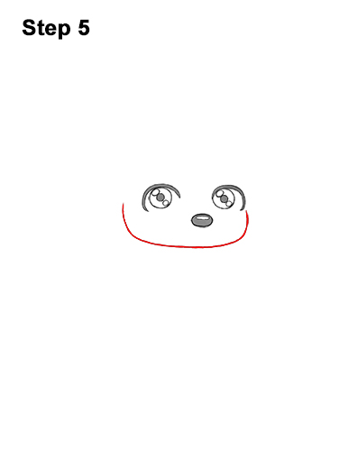How to Draw a Cute Cartoon Puppy Dog Christmas Stocking Chibi Kawaii 5