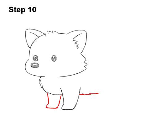 How to Draw a Cute Cartoon Red Panda Chibi Kawaii 10