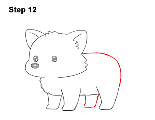 Draw a Cute Cartoon Red Panda 12 How to Draw a Cute Cartoon Red Panda Chibi Kawaii 12