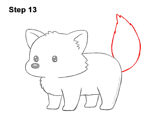 Draw a Cute Cartoon Red Panda 13 How to Draw a Cute Cartoon Red Panda Chibi Kawaii 13