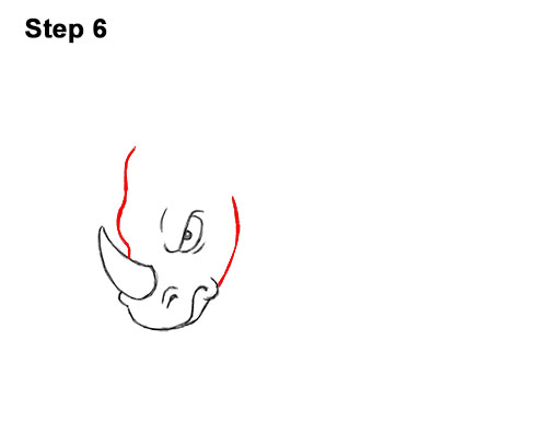 How to Draw Angry Charging Cartoon Rhino Rhinoceros 6