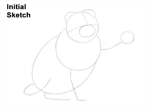 How to Draw a Scottish Fold Cat Playing Pawing Swiping Sketch
