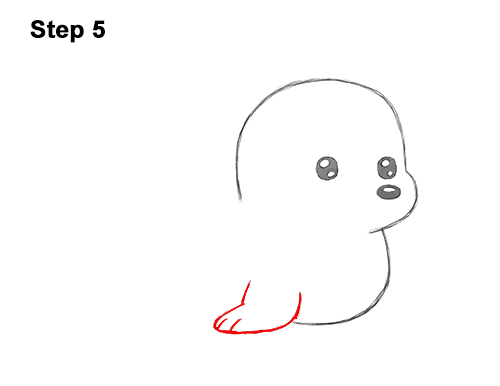 Draw a Cute Cartoon Harp Seal 5 How to Draw a Cute Cartoon Harp Seal Pup Chibi Kawaii 5