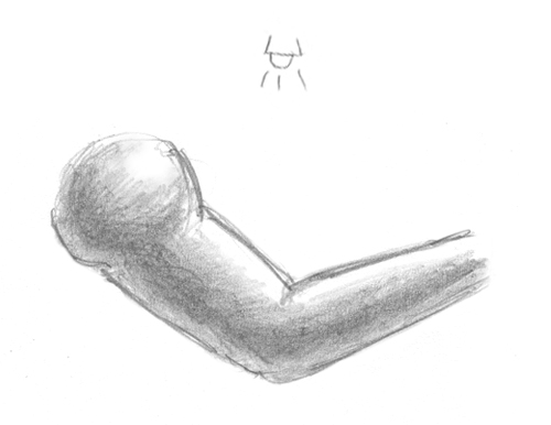 How to Shade Easy Simple Beginner Basic Art Fundamental Pencil Human Arm 7