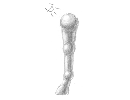 How to Shade Easy Simple Beginner Basic Art Fundamental Pencil Horse Leg 8