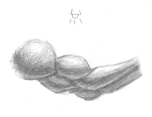 How to Shade Easy Simple Beginner Basic Art Fundamental Pencil Human Arm Muscles 9