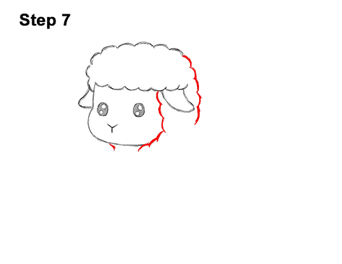 Draw a Cute Cartoon Baby Sheep 7 How to Draw Cute Cartoon Sheep Chibi Kawaii 7