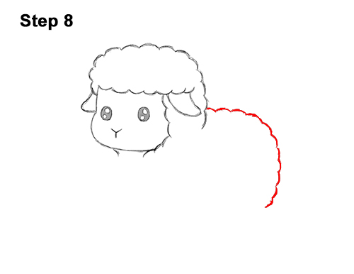 Draw a Cute Cartoon Baby Sheep 8 How to Draw Cute Cartoon Sheep Chibi Kawaii 8