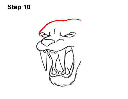 Draw a Cartoon Smilodon Sabertooth 10 How to Draw a Cartoon Saber-toothed Tiger Cat 10