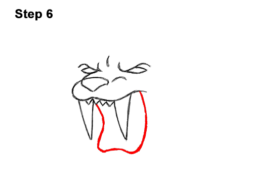 Draw a Cartoon Smilodon Sabertooth 6 How to Draw a Cartoon Saber-toothed Tiger Cat 6