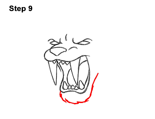 Draw a Cartoon Smilodon Sabertooth 9 How to Draw a Cartoon Saber-toothed Tiger Cat 9