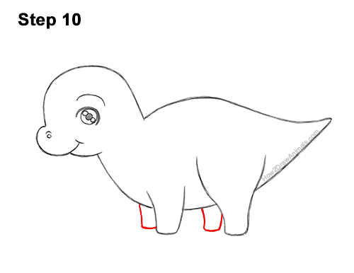 Draw a Cute Cartoon Stegosaurus Dinosaur 10 How to Draw a Cute Cartoon Stegosaurus Dinosaur Chibi Kawaii 10
