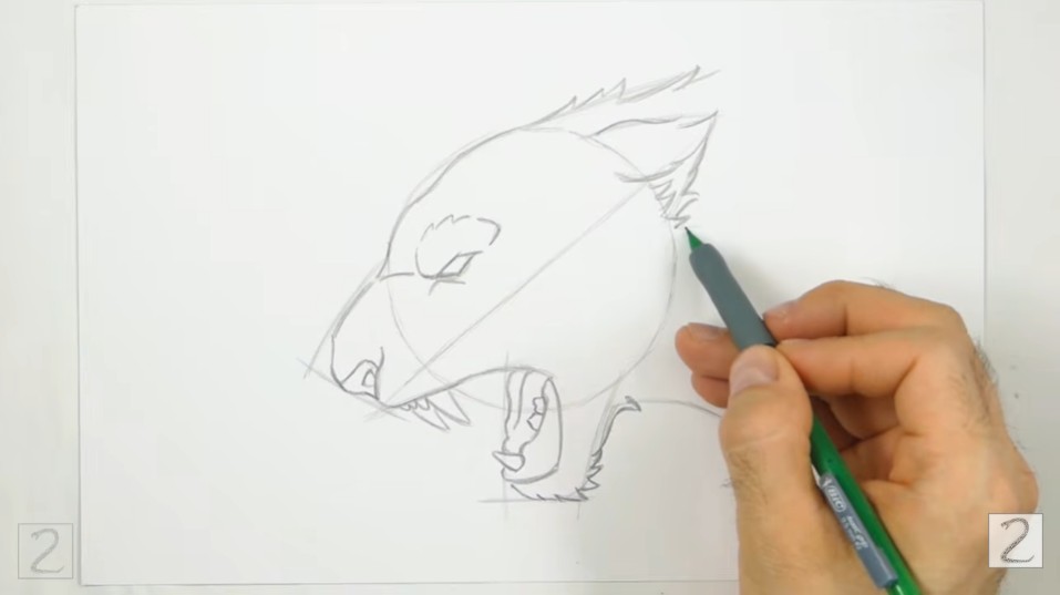 Finish the Ear and Head Finish the Ear and Head
