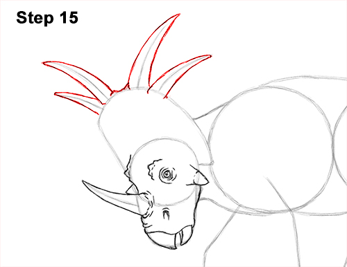 Draw Styracosaurus Dinosaur 15 How to Draw Styracosaurus Dinosaur Horns Charging 15