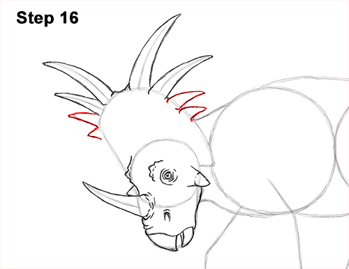 Draw Styracosaurus Dinosaur 16 How to Draw Styracosaurus Dinosaur Horns Charging 16