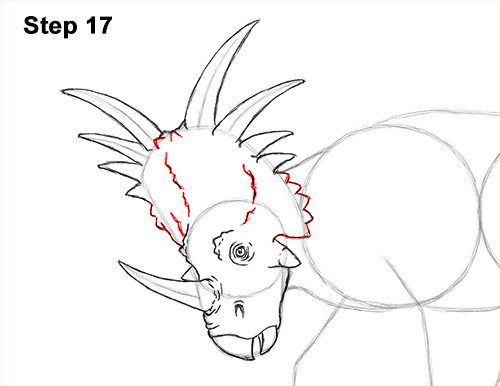 Draw Styracosaurus Dinosaur 17 How to Draw Styracosaurus Dinosaur Horns Charging 17