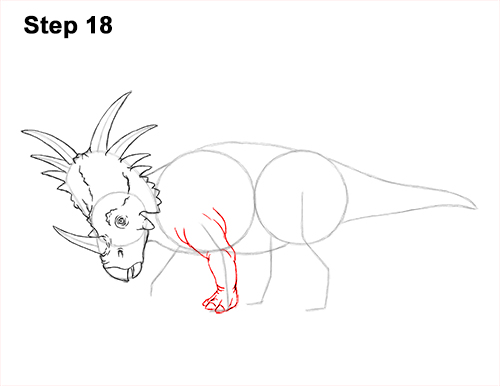 Draw Styracosaurus Dinosaur 18 How to Draw Styracosaurus Dinosaur Horns Charging 18
