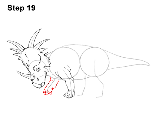 Draw Styracosaurus Dinosaur 19 How to Draw Styracosaurus Dinosaur Horns Charging 19