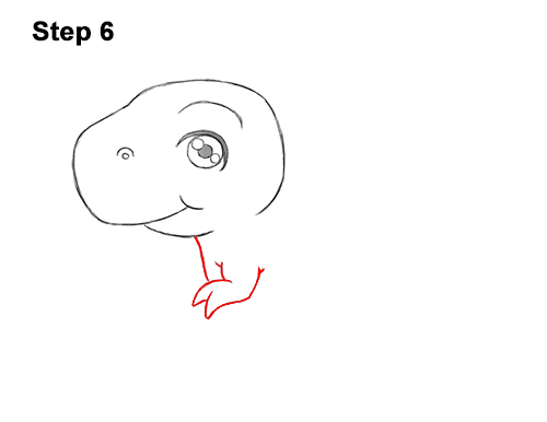 Draw a Cute Cartoon Manga Baby Tyrannosaurus Rex 6 How to Draw a Cute Cartoon T. Rex Dinosaur Chibi Kawaii 6