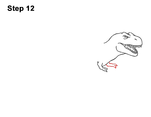 Draw Cartoon Tyrannosaurus Rex Dinosaur 12 How to Draw Angry Cartoon Tyrannosaurus T. Rex Dinosaur 12