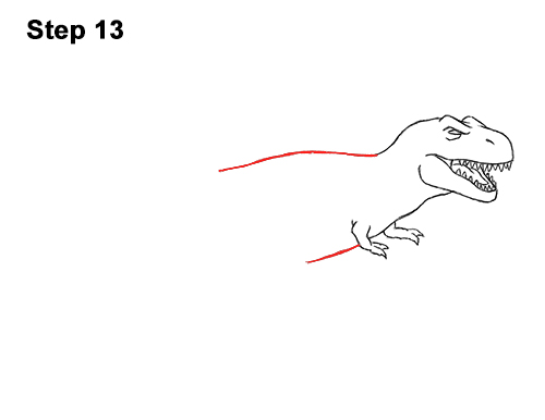 Draw Cartoon Tyrannosaurus Rex Dinosaur 13 How to Draw Angry Cartoon Tyrannosaurus T. Rex Dinosaur 13