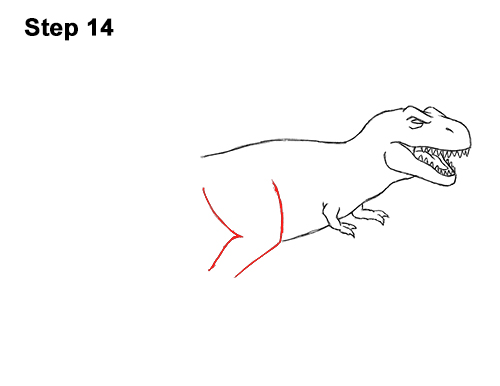 Draw Cartoon Tyrannosaurus Rex Dinosaur 14 How to Draw Angry Cartoon Tyrannosaurus T. Rex Dinosaur 14