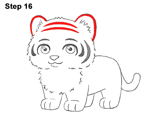 Cartoon Tiger 16 Draw Cartoon Mini Little Tiger Cub 16