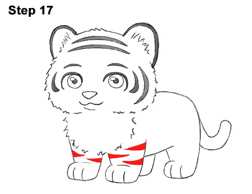 Cartoon Tiger 17 Draw Cartoon Mini Little Tiger Cub 17
