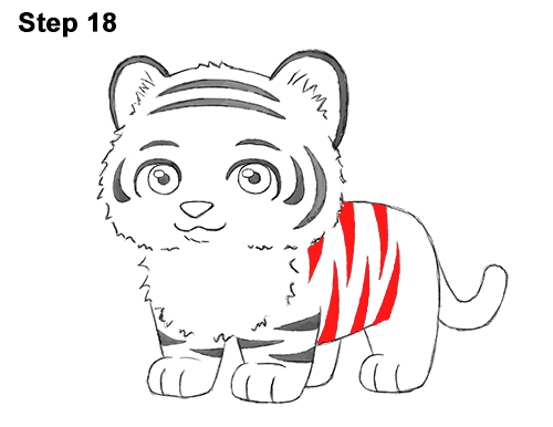 Cartoon Tiger 18 Draw Cartoon Mini Little Tiger Cub 18