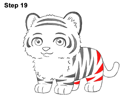 Cartoon Tiger 19 Draw Cartoon Mini Little Tiger Cub 19