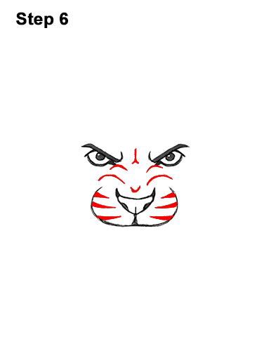 Draw a Cartoon Tiger Head 6 How to Draw Angry Roaring Cartoon Tiger Head 6