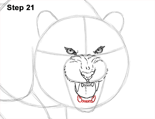 Draw a Tiger Angry Roar 21 How to Draw a Mean Tiger Roaring Growling Stalking 21