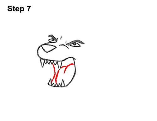 How to Draw Cartoon Tiger Roaring 7