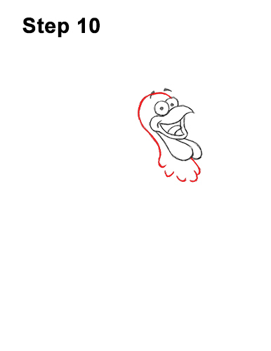 How to Draw a Thanksgiving Funny Turkey Cartoon 10