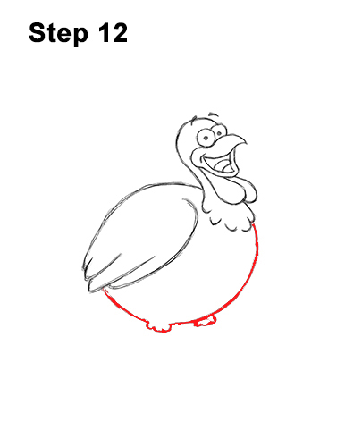 How to Draw a Cartoon Turkey 12 How to Draw a Thanksgiving Funny Turkey Cartoon 12