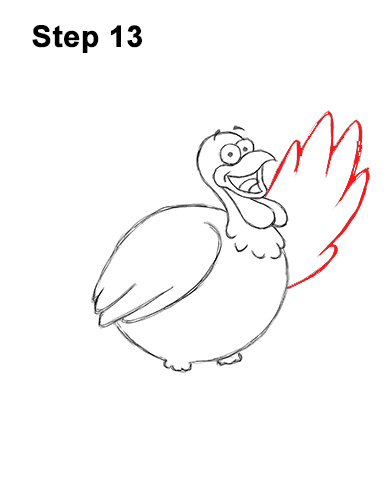 How to Draw a Cartoon Turkey 13 How to Draw a Thanksgiving Funny Turkey Cartoon 13