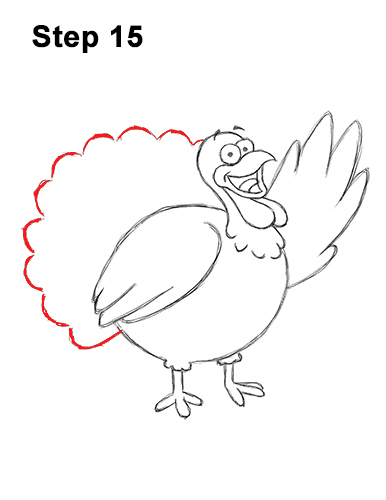 How to Draw a Cartoon Turkey 15 How to Draw a Thanksgiving Funny Turkey Cartoon 15