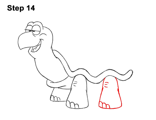 Draw a Cartoon Turtle 14 How to Draw Funny Cartoon Turtle Tortoise 14