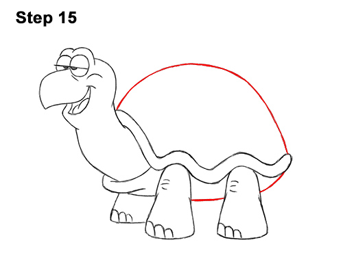 Draw a Cartoon Turtle 15 How to Draw Funny Cartoon Turtle Tortoise 15