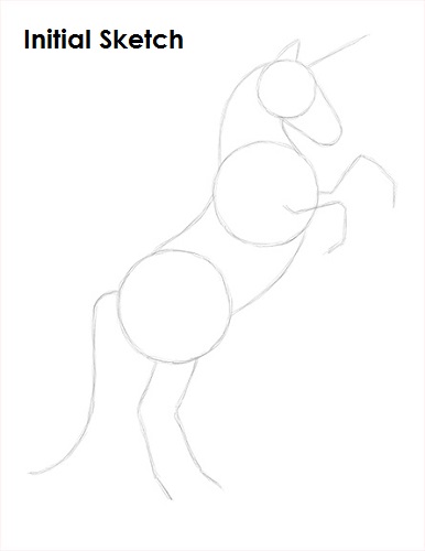Draw Unicorn Sketch