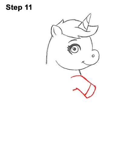 Draw a Cartoon Unicorn Horse Pony 11 How to Draw a Cute Little Mini Chibi Cartoon Unicorn Horse Pony 11
