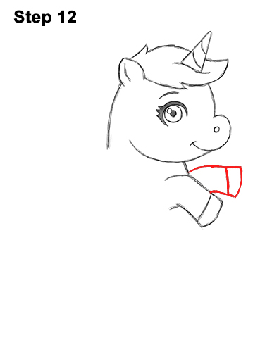 Draw a Cartoon Unicorn Horse Pony 12 How to Draw a Cute Little Mini Chibi Cartoon Unicorn Horse Pony 12