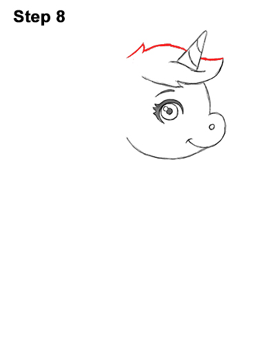 How to Draw a Cute Little Mini Chibi Cartoon Unicorn Horse Pony 8