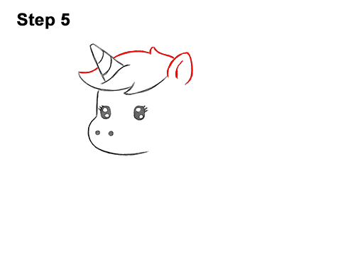 How to Draw Cute Cartoon Unicorn Pony 5